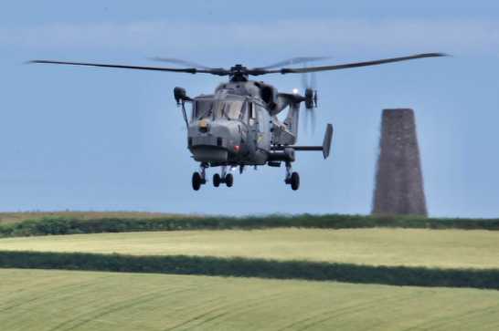 07 July 2021 - 13-31-58
Conveniently framing the Daymark, one of the many Royal Navy Wildcats flies through.
----------------------
Royal Navy Wildcat ZZ533 passes upriver